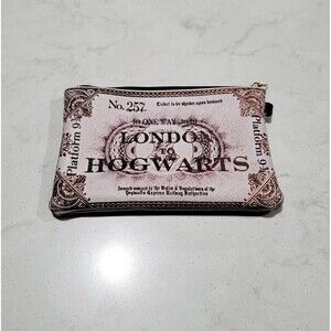 Harry Potter Train Ticket To Hogwarts Clutch Pouch Bag 6.5 x 4.5in. NWOT